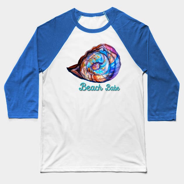 Beach Babe Baseball T-Shirt by candimoonart